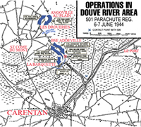 Map, Operations in Douve River Area